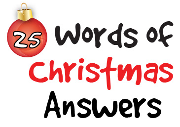 Words of Christmas Puzzle Answers