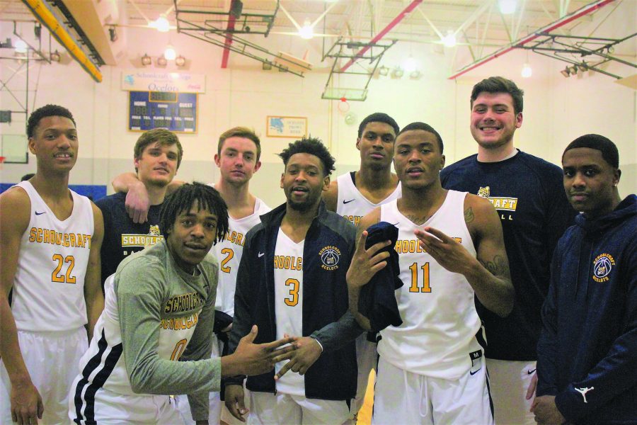 The team poses for a group shot after the game happy with their win.
(Photo by Jordan Aurora)