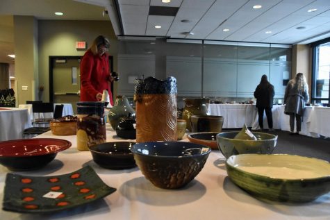 The annual Empty Bowl Fundraiser was held December 1, 2021 in the Wilson Room of the VisTaTech Center. Patrons could purchase various ceramic bowls, plates, mugs hand crafted by the Schoolcraft Ceramics Department. All proceeds went to assist with the Schoolcraft Student Food Pantry.
