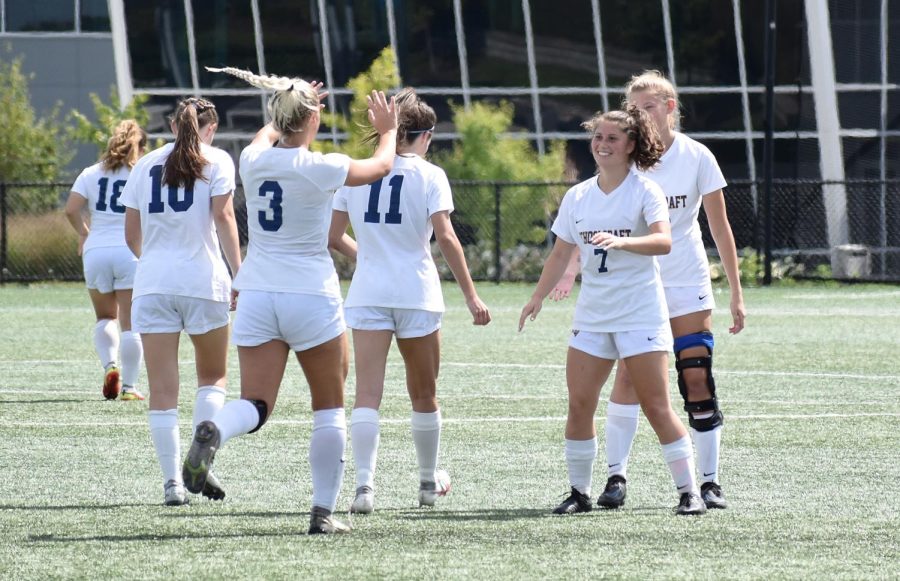 Schoolcraft Womens Soccer shuts out St. Clair Community College 7-0 on September 2, 2022.
