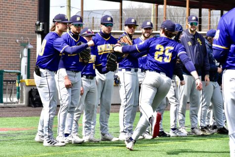 On Thursday, April , 2023, the Schoolcraft Ocelots baseball team split their doubleheader with Mott Community College. In game 1 the Ocelots won 7-4. In game 2 the Ocelots lost to Mott, 5-2.