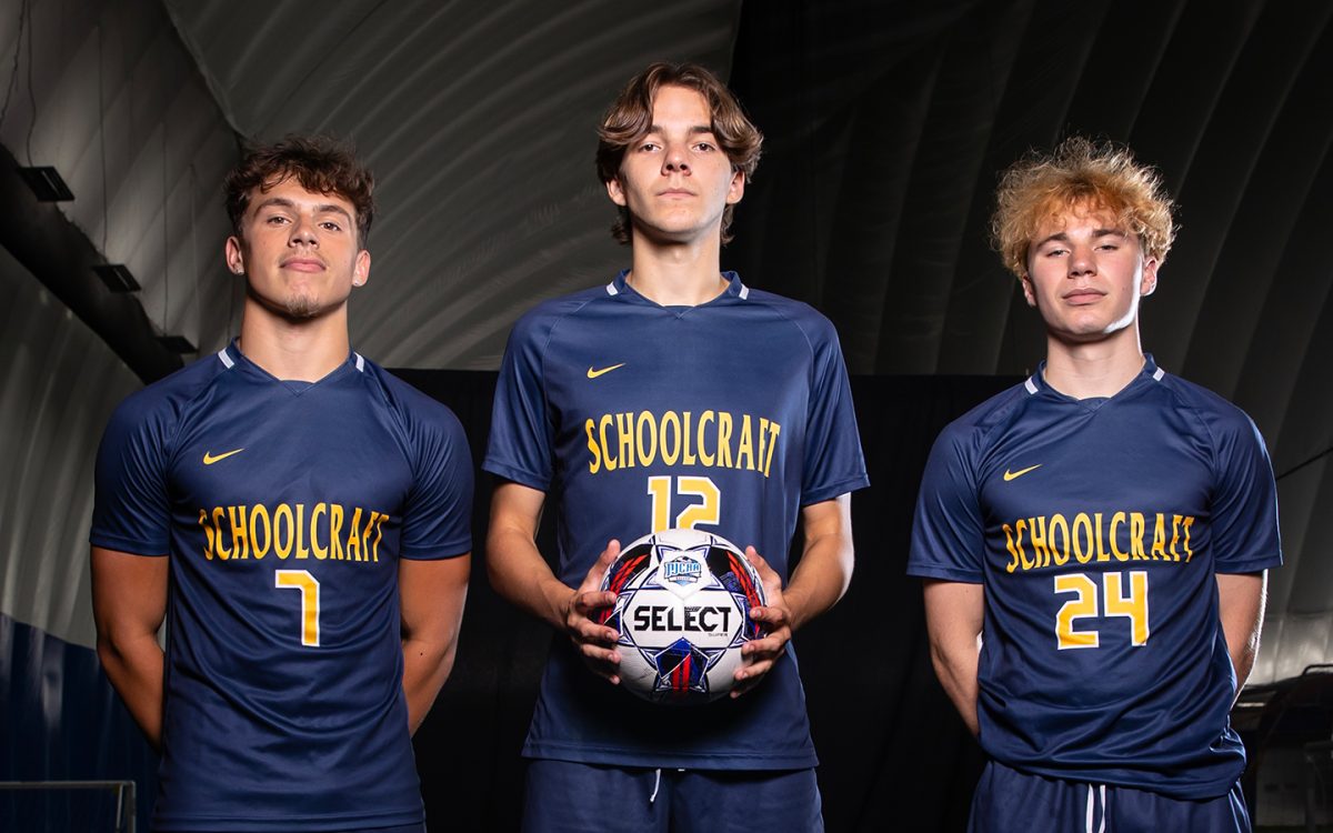 %28Left+to+Right%29+Dante+Davidson%2C+Kellen+Larson%2C+and+Alex+Wenske+reunited+after+playing+in+youth+leagues+growing+up+together+to+play+for+Schoolcraft+College.+%28Photo+courtesy+of+Schoolcraft+College%29