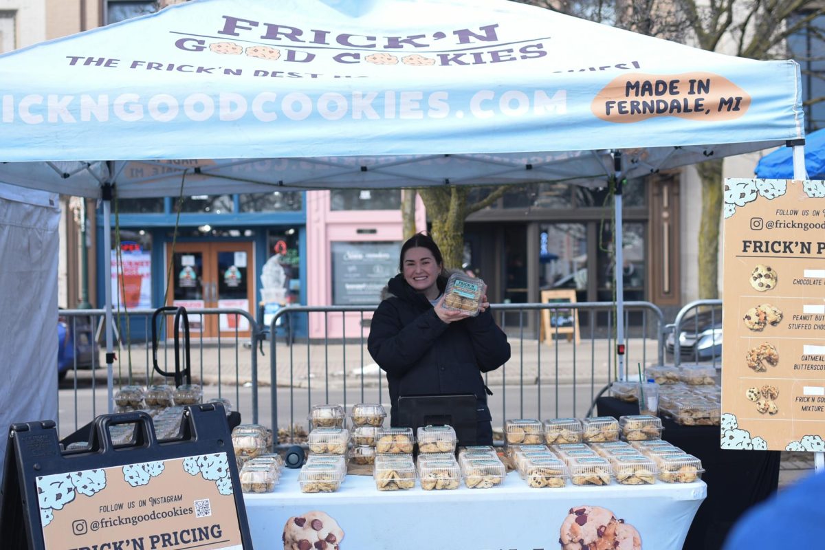 Frick’n Good Cookies was one of the vendors on display during the Plymouth Ice Festival in downtown Plymouth, Michigan. Their cookies are made with no preservatives, no high fructose corn syrup. The festival ran from Feb 2-4, 2024.