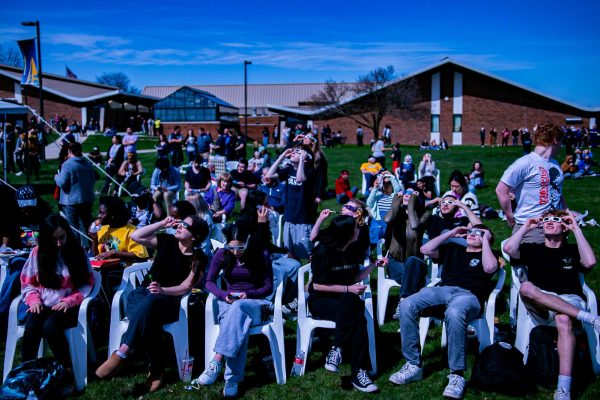 Schoolcraft College hosted a Solar Eclipse viewing party on April 8, 2024 to commemorate the once-in-a-lifetime event.