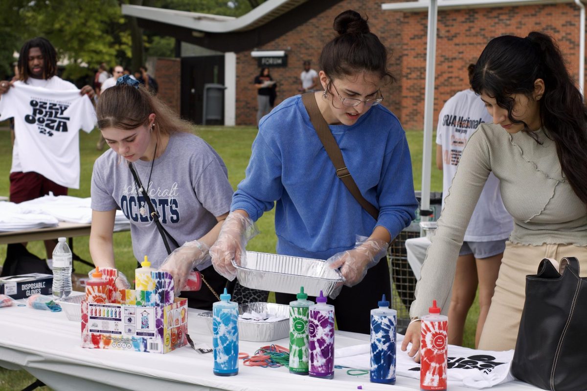 Back by popular demand, students had the opportunity create their own tie-dye shirts during 2nd Annual Ozzy-Palooza on the greenspace between the Forum and Liberal Arts buildings on August 28, 2024. 