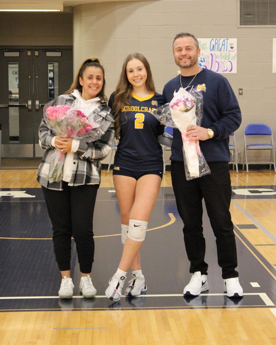 Schoolcraft College Ocelots fall to Mott in three sets, 3-0, during Sophomore Night on October 16, 2024 at Schoolcraft College.