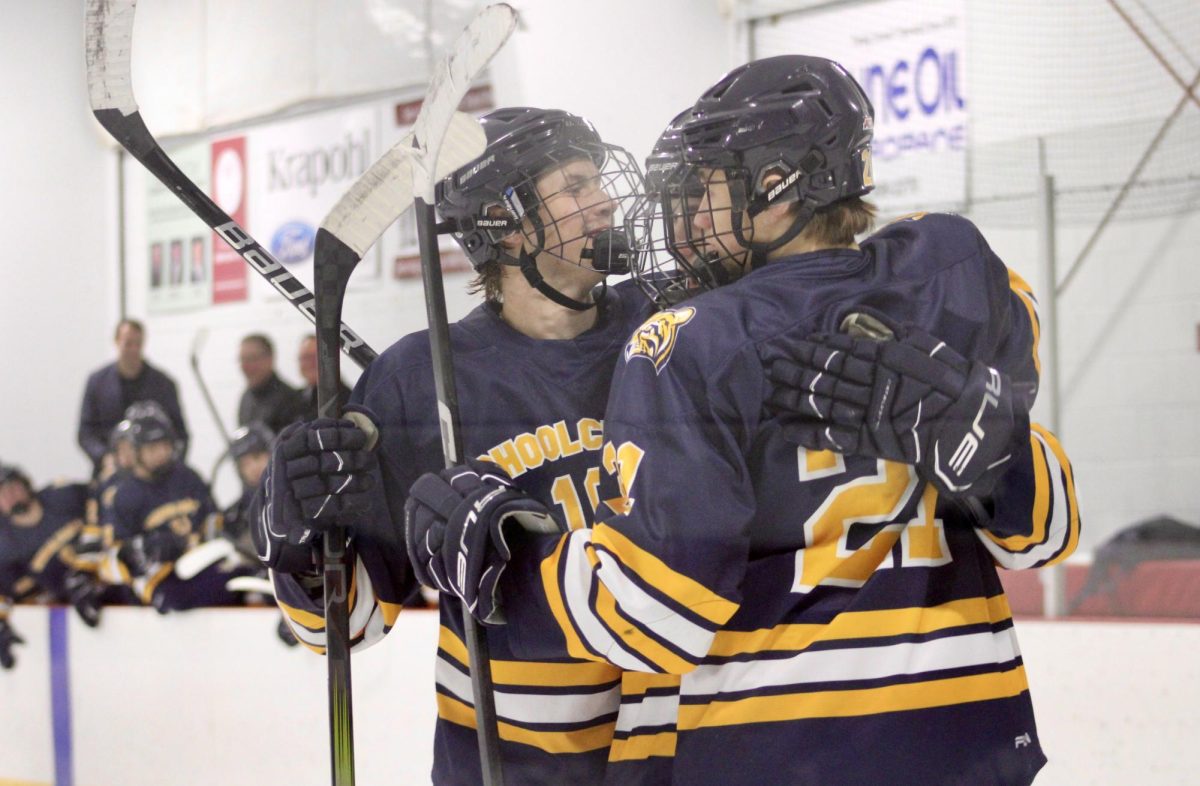 Schoolcraft Men's Hockey defeats Central Michigan University 8-4 on November 9, 2024.