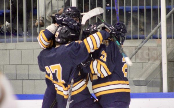 The Schoolcraft Men's Ice Hockey team shuts out Oakland University 8-0 on Friday, December 6, 2024 at Suburban Ice Rochester, in Rochester Michigan.