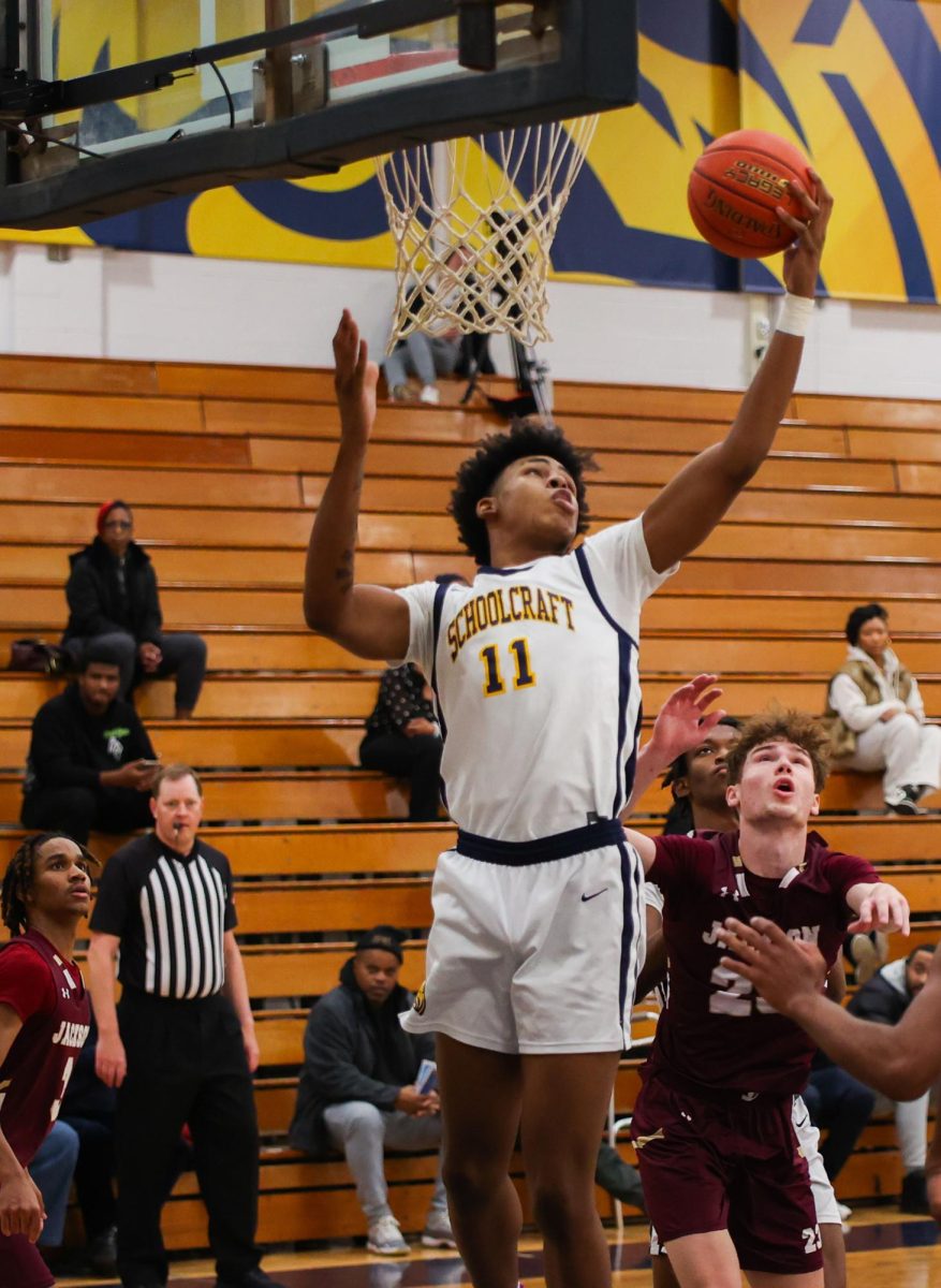 The Schoolcraft Men's Basketball team beat Jackson CC 88-56 on January 29, 2025 at Schoolcraft College. The Ocelots are 9-10 overall and 1-5 in the MCCAA Eastern Conference.