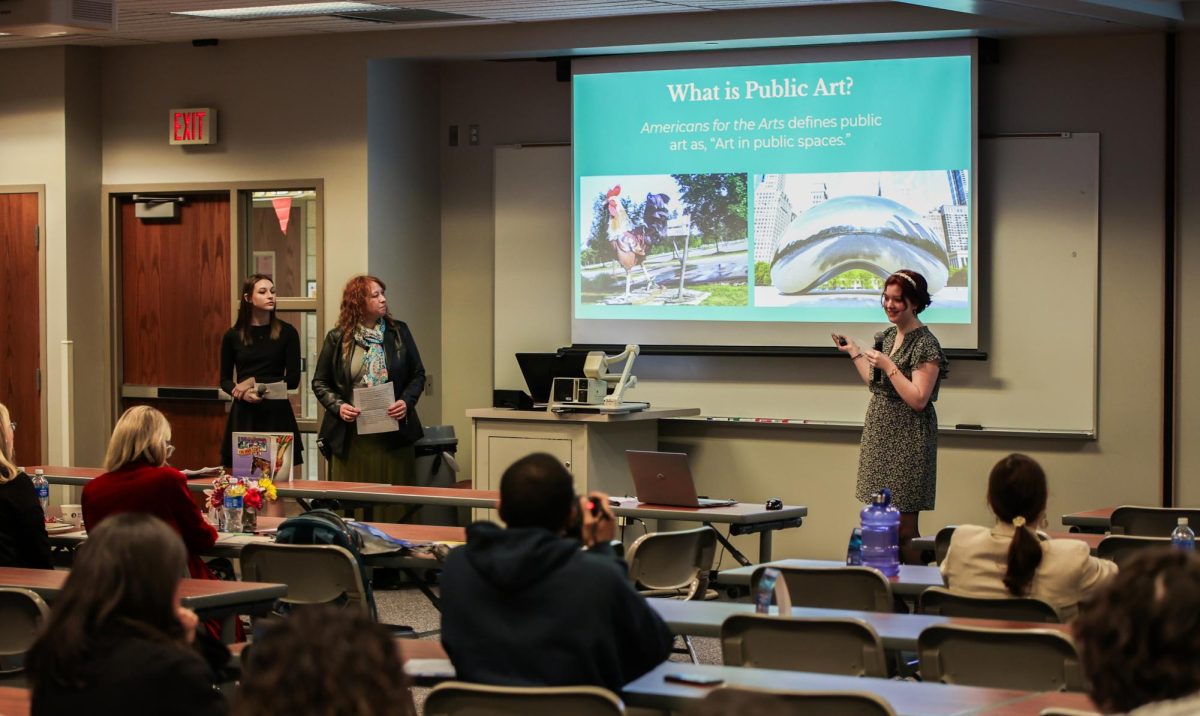 Emily Bauman, Emily Pietraszewski, and Megan Tousignant share a presentation on The Impact of Visible Public Art for a Thriving Community at STEAM@Schoolcraft which returned for its sixth year. This year's event on Friday, March 21, 2025, inside the McDowell Student Center. 
The event ran from 9 a.m. until 4 p.m. 
This Year’s Theme: Bridging Disciplines, Building Futures.