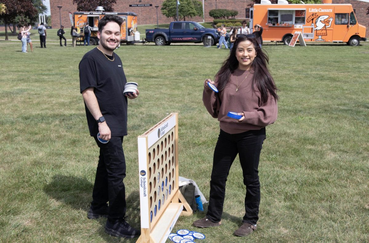 Students take a moment to play some Connect4 at Ozzypalooza on Wednesday, August 27, 2025.