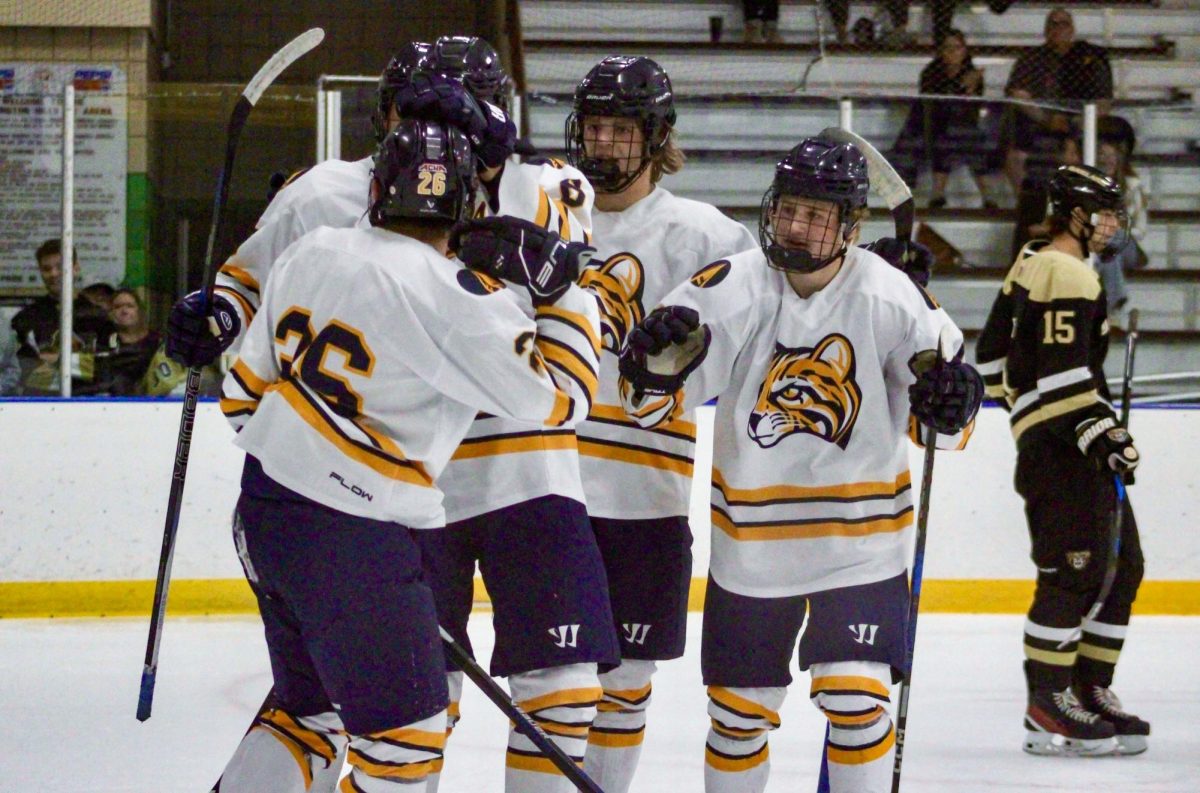 The Schoolcraft Ocelots Men's Ice Hockey team beat Oakland University 8-1 on Sept. 27, 2025 at Farmington Hills Ice Arena.