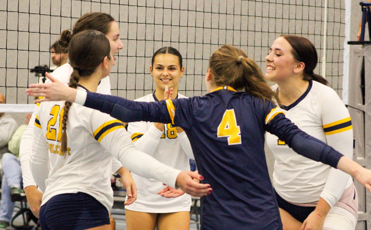 The Schoolcraft Womens Volleyball team beat Oakland Community College 3-1 on October 6, 2025 at Schoolcraft College.