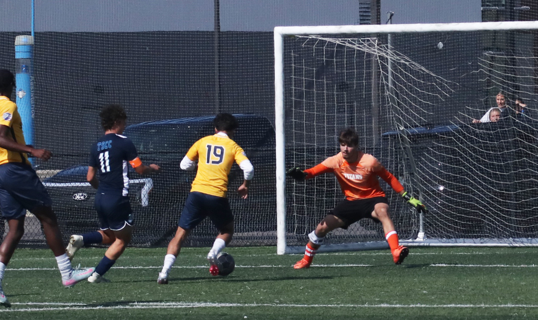 The Schoolcraft Men's Soccer team beat Terra State 10-0 on Friday, October 10, 2025 at Schoolcraft College.