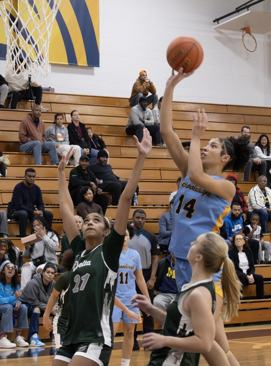 Schoolcraft Women's Basketball defeats Delta College by 47 points, 100-53 on Nov. 15, 2025 at Schoolcraft College.