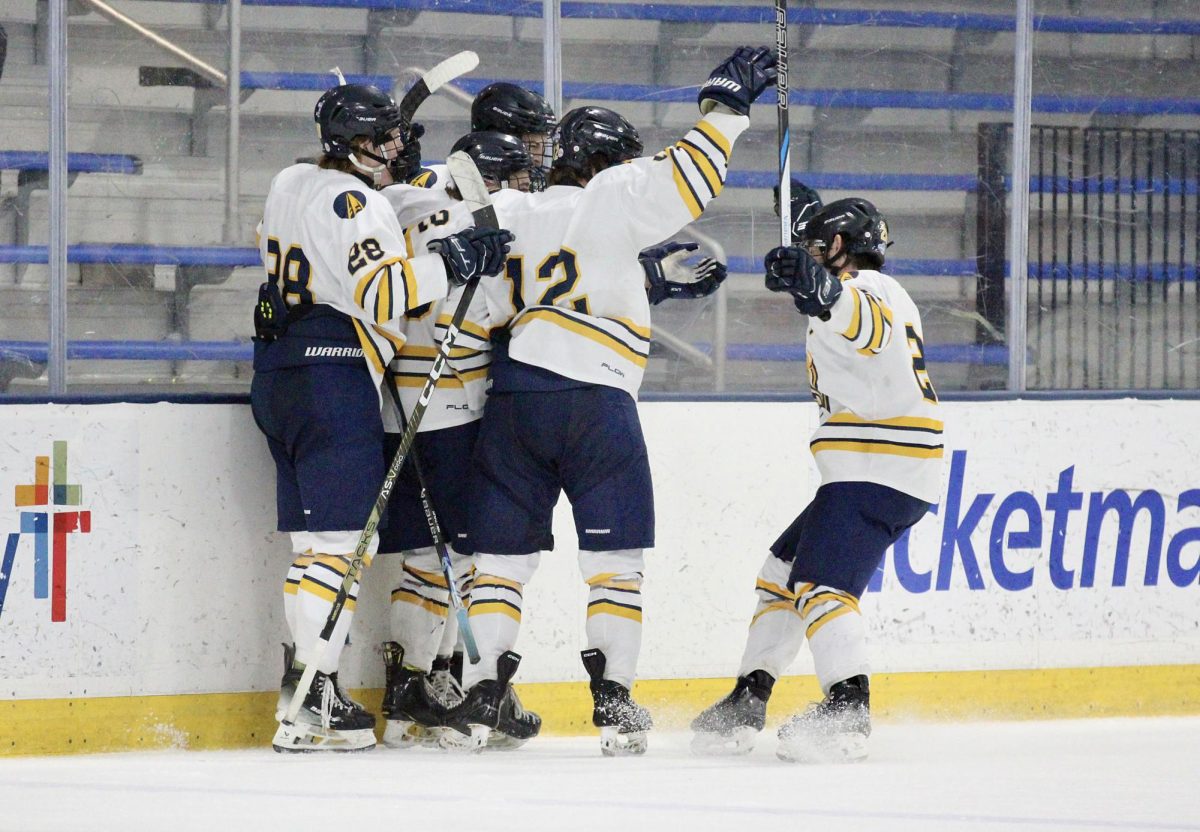 The Schoocraft Ocelots beat Penn State in game two of pool play at the ACHA DII  Men's Hockey National Tournament, 4-2 on March 13, 2026.