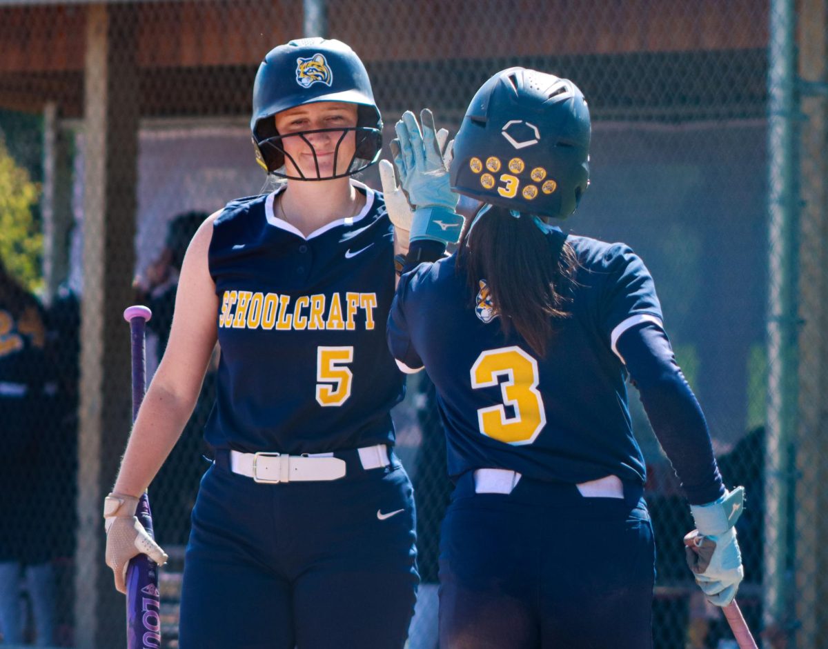 The Schoolcraft Women's Softball team split its two games with Macomb on April 28, 2026 at Mission Field in Northville, MI.